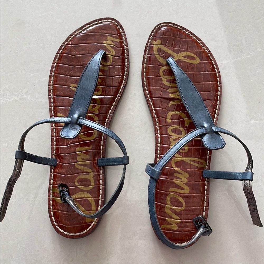 Sam Edelman Gigi Leather T-Strap Flat Sandal